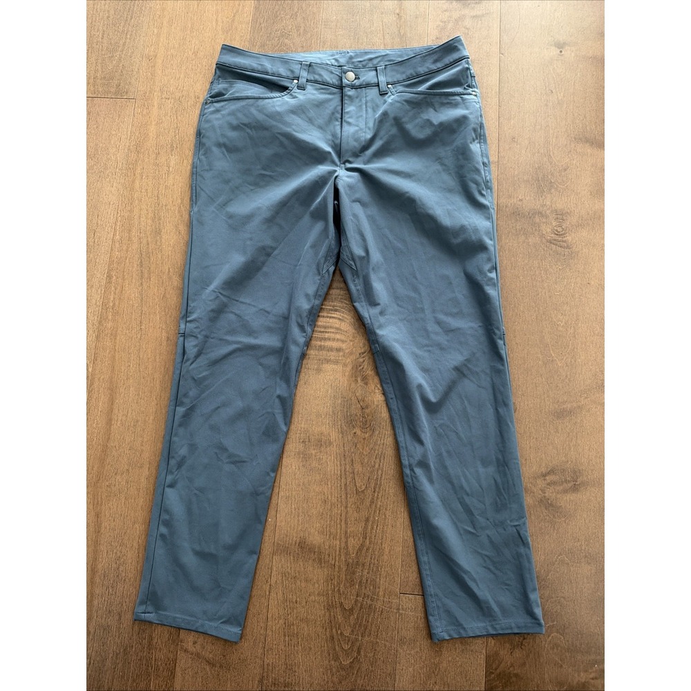 Lululemon ABC Pant Mens 33x28 Blue Classic Fit Tapered Leg 5-Pocket Chino Pants